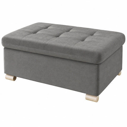 Großer Sitzhocker Niko - Eleganter Polsterhocker in Magic Velvet 2217