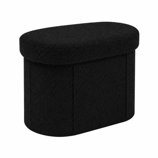 Bonlife Aufbewahrungsbank Schwarz für Schlafzimmer und Flur, 42x32x32 cm