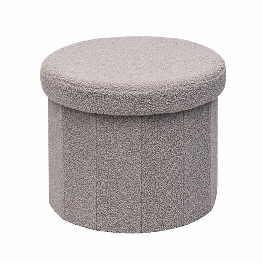 Bonlife Faltbare Sitzbank mit Stauraum, Aufbewahrungsbox und Fußbank, Grau 38x38x38 cm, Ideal für Schlafzimmer und Wohnzimmer