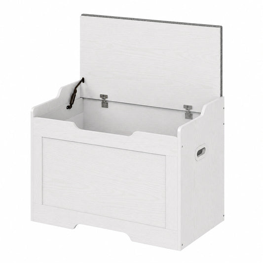 HOMCOM Sitzbank mit Stauraum, Aufbewahrungstruhe mit Kissen, für Flur und Wohnzimmer, 75x40x56 cm, Weiß