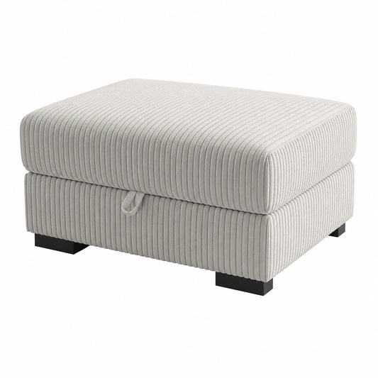 Moderner Cordstoff-Hocker mit Stauraum für Wohnzimmer und Schlafzimmer, 88 x 69 x 45 cm